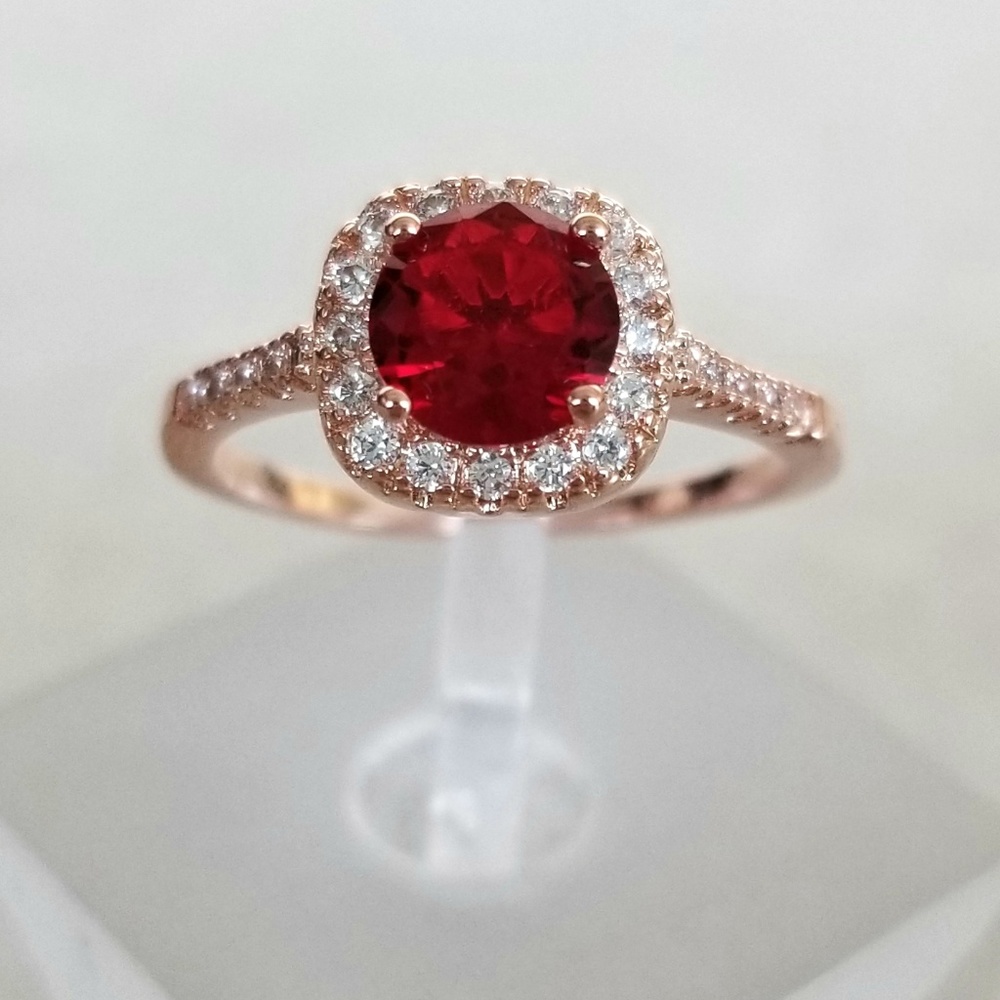18k Over Sterling Ruby Ring